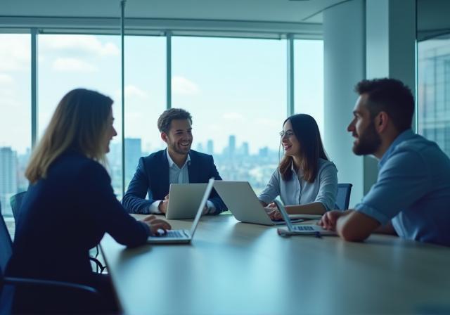 Profesionales en una reunión de negocios