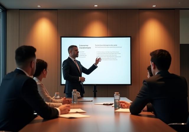 Clase de idiomas en un entorno corporativo