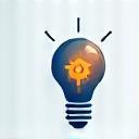Icono que representa la innovación, un engranaje con una bombilla encendida.
